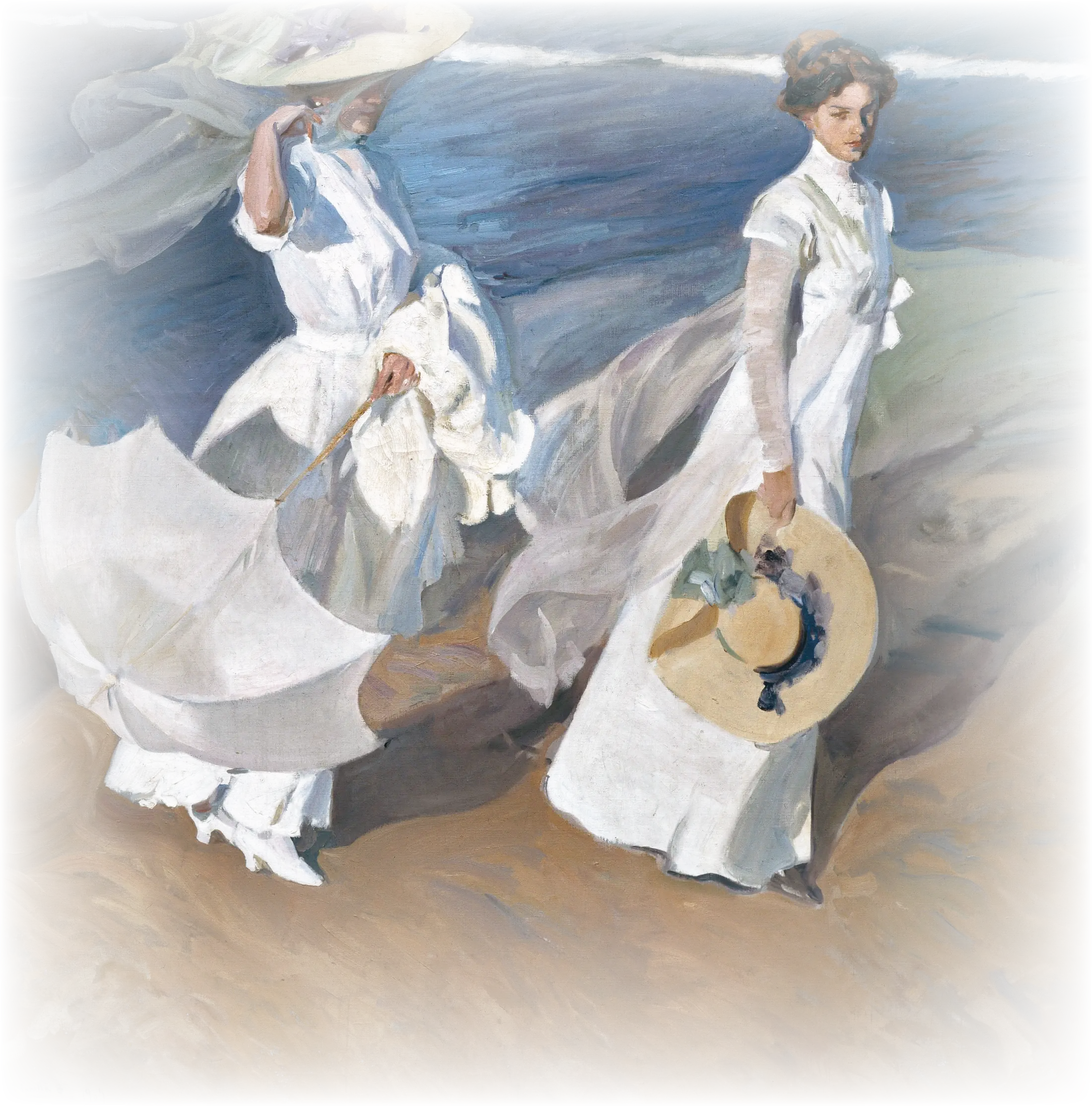 Joaquín Sorolla, Paseo a orillas del mar, 1909